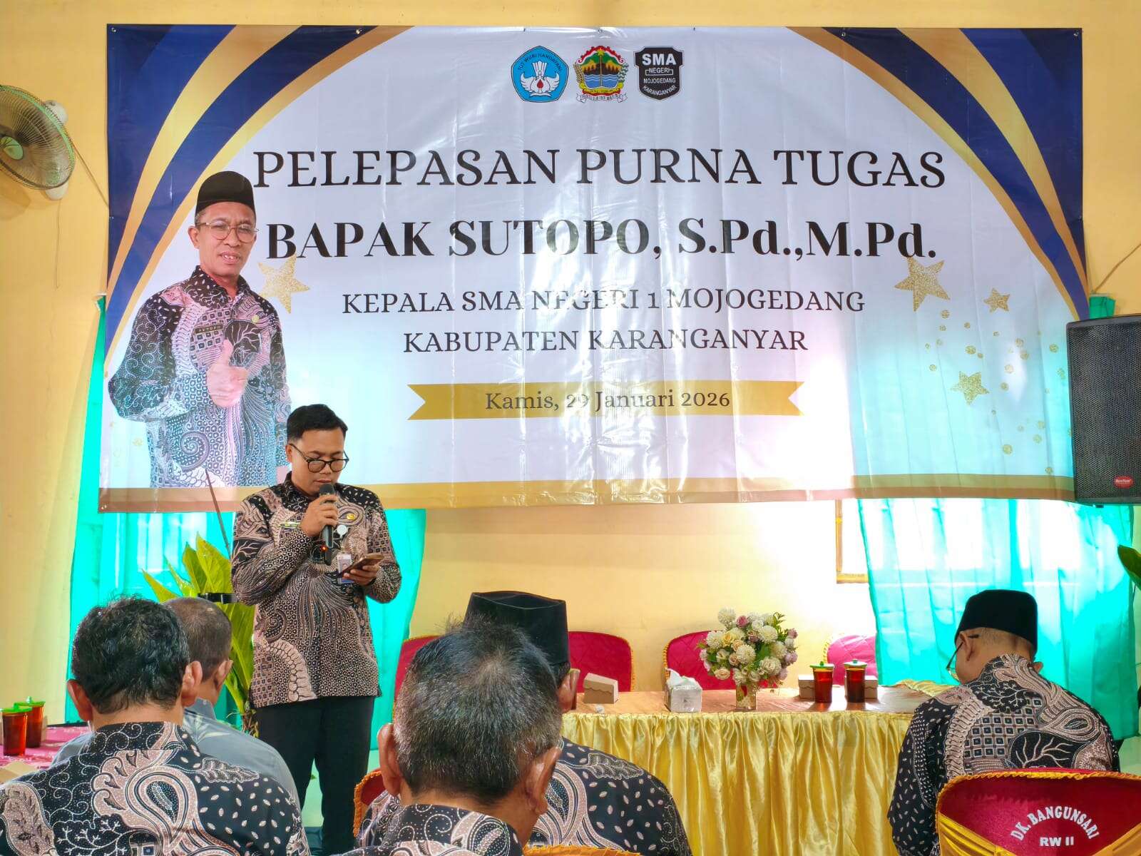 Pelepasan Purna Tugas Bapak Sutopo, S.Pd.,M.Pd. (KEPALA SMA NEGERI 1 MOJOGEDANG KABUPATEN KARANGANYAR)
